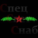 Светодиодная перетяжка "Лавровый венок" зеленый дюралайт 