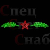 Светодиодная перетяжка "Лавровый венок" зеленый дюралайт 