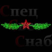 Светодиодная перетяжка "Лавровый венок" зеленый дюралайт  3м