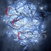 Светодиодная гирлянда бахрома Белая 25 x 0,7м Мерцающая Эконом