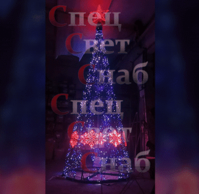 Большая Уличная Ёлка 5 м "Кремлевская" с макушкой Звезда