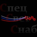 Светодиодная перетяжка "Звездный след" 3м красный триколор