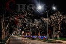 Городское ограждение световое "Занавес со звездами" 4 х 0,8 м Триколор