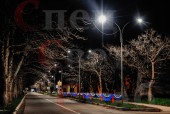 Городское ограждение световое "Занавес со звездами" 4 х 0,8 м Триколор