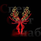 Светодиодная стела "Звезды победы" 150х120 см