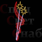 Светодиодная консоль "Фейерверк" 150х60 см золотые звезды